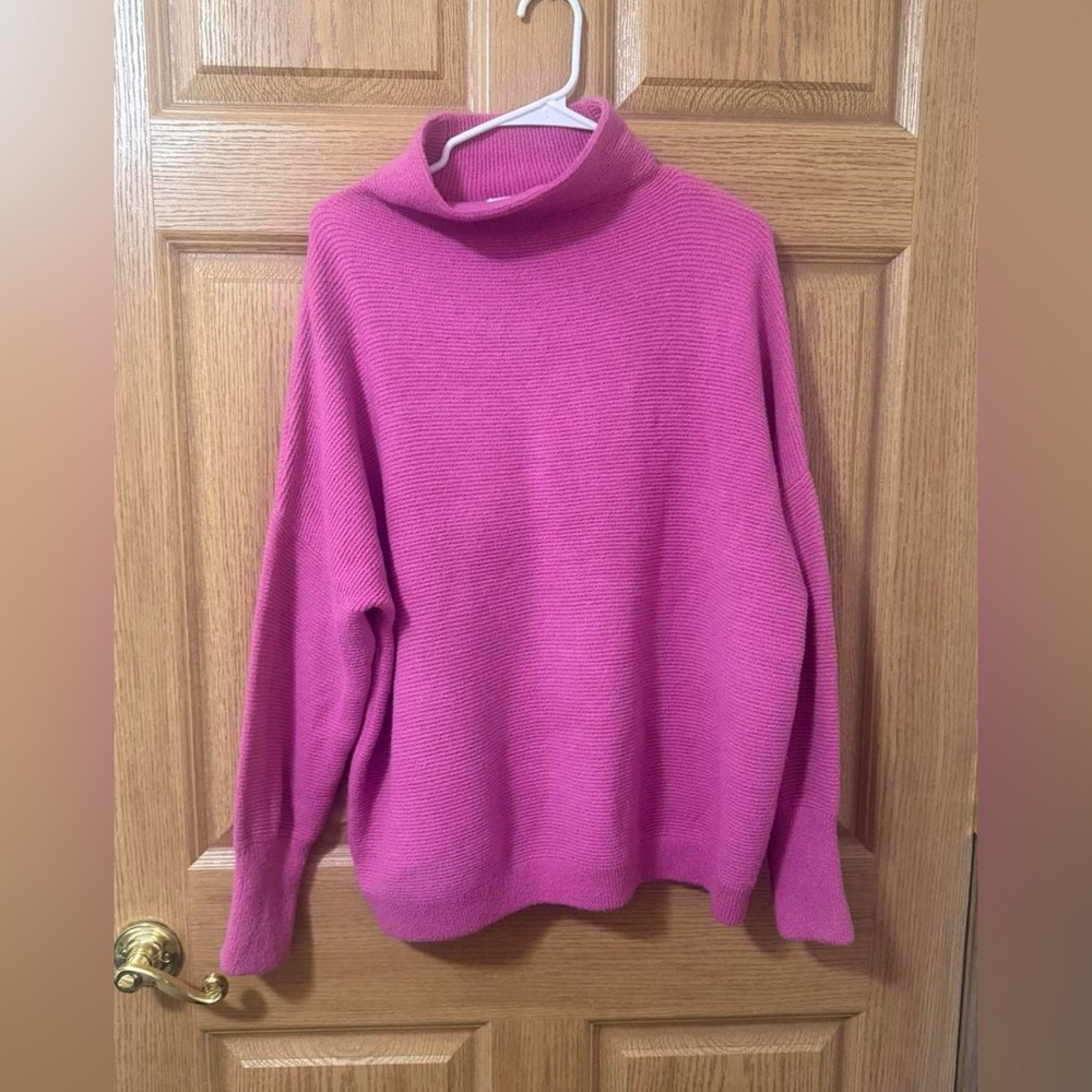 Chelsea & Theodore Fuchsia Turtleneck Sweater